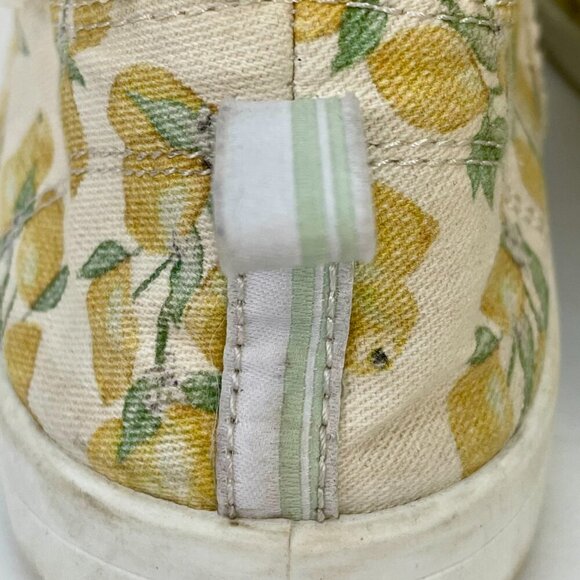 Vionic Beach Pismo Sneakers Womens Size 9.5 Lemons Yellow Canvas Slip On Comfort - Picture 10 of 13